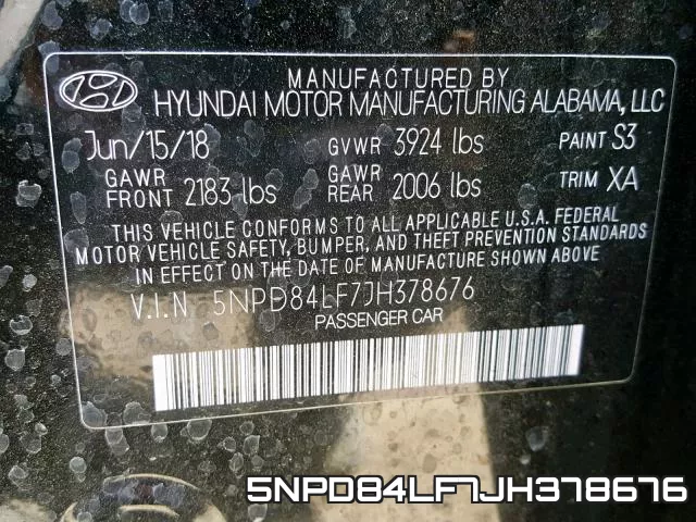 5NPD84LF7JH378676 фото 2