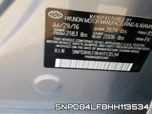 5NPD84LF8HH113534 фото 2