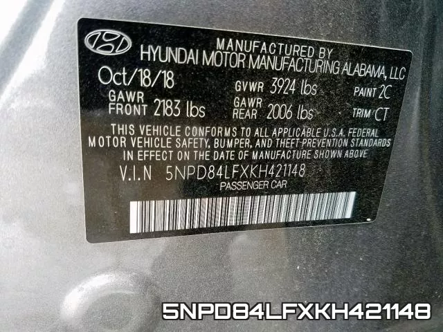 5NPD84LFXKH421148 фото 2