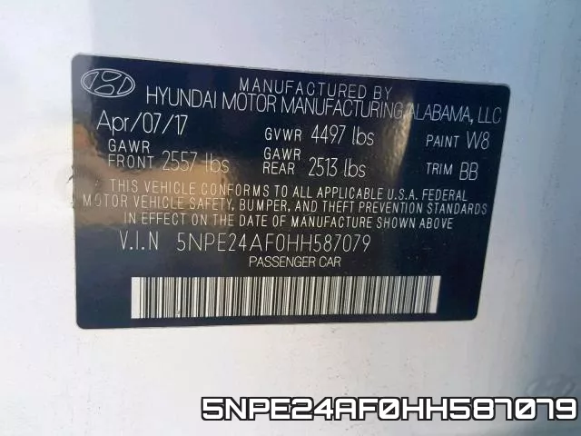5NPE24AF0HH587079 фото 2