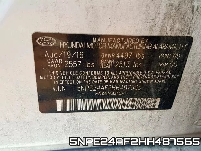 5NPE24AF2HH487565 фото 2