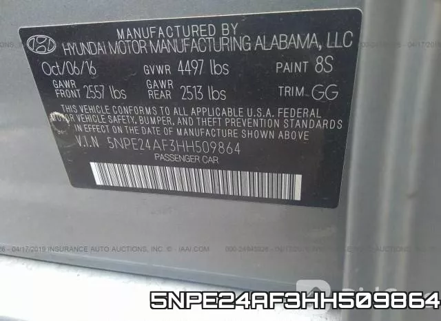 5NPE24AF3HH509864 фото 10