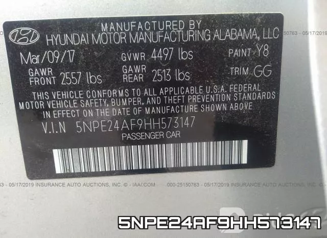 5NPE24AF9HH573147 фото 10