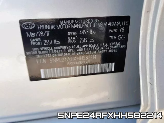 5NPE24AFXHH582214 фото 2