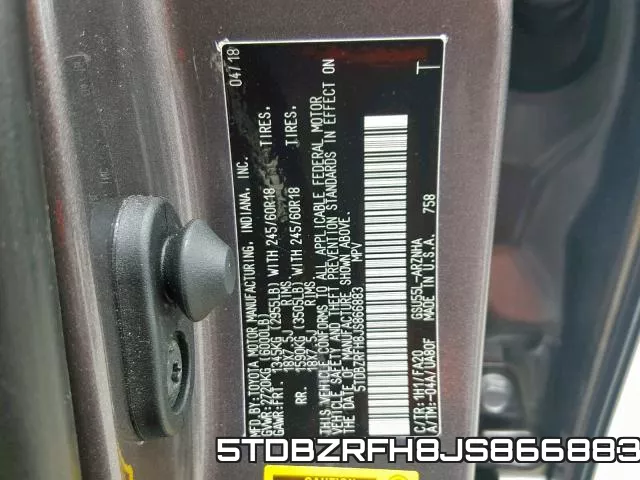 5TDBZRFH8JS866883 фото 2