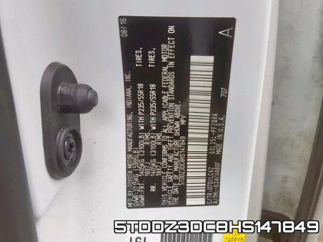 5TDDZ3DC8HS147849 фото 2