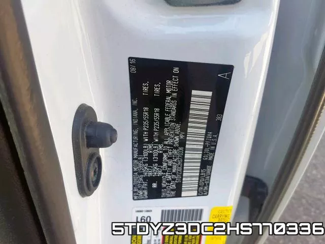 5TDYZ3DC2HS770336 фото 2