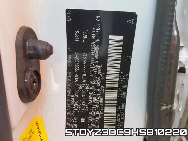 5TDYZ3DC9HS810220 фото 2