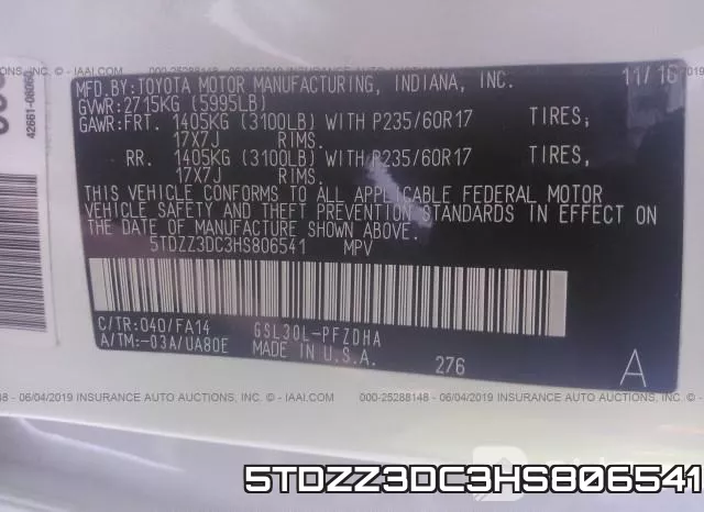 5TDZZ3DC3HS806541 фото 10
