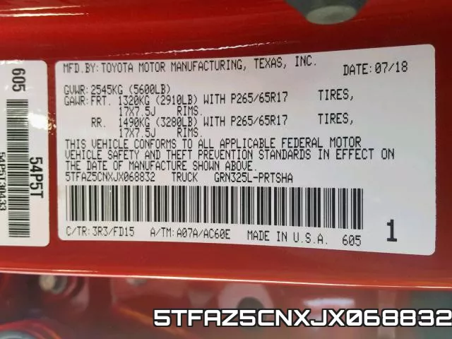 5TFAZ5CNXJX068832 фото 2