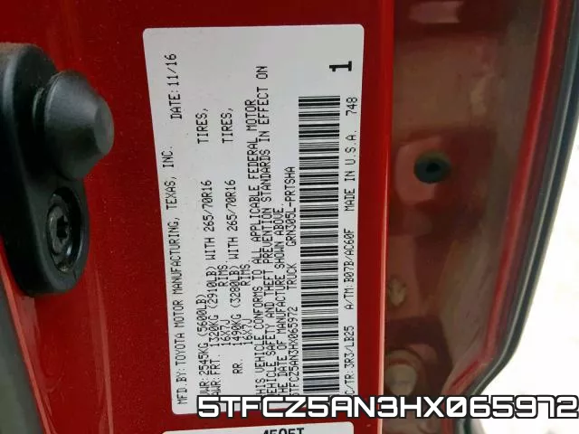 5TFCZ5AN3HX065972 фото 2