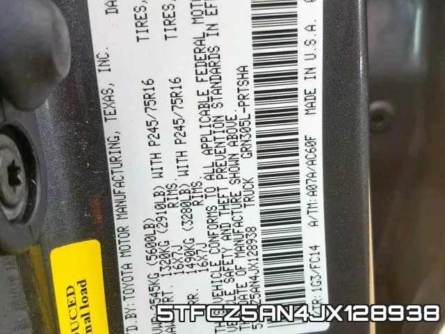 5TFCZ5AN4JX128938 фото 2