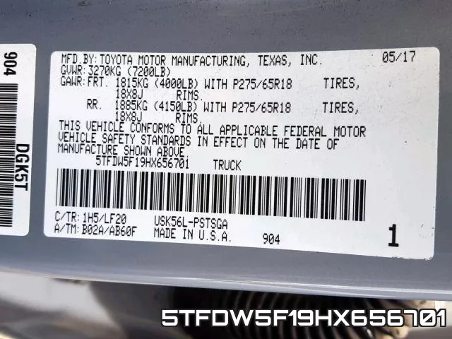 5TFDW5F19HX656701 фото 2