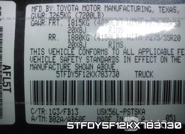 5TFDY5F12KX783730 фото 10