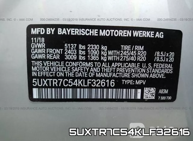 5UXTR7C54KLF32616 фото 10