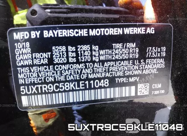 5UXTR9C58KLE11048 фото 10