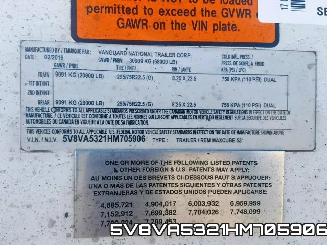 5V8VA5321HM705906 фото 2