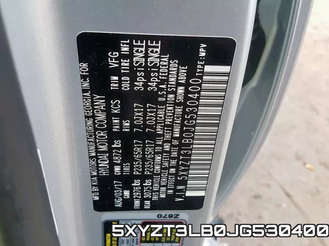 5XYZT3LB0JG530400 фото 2
