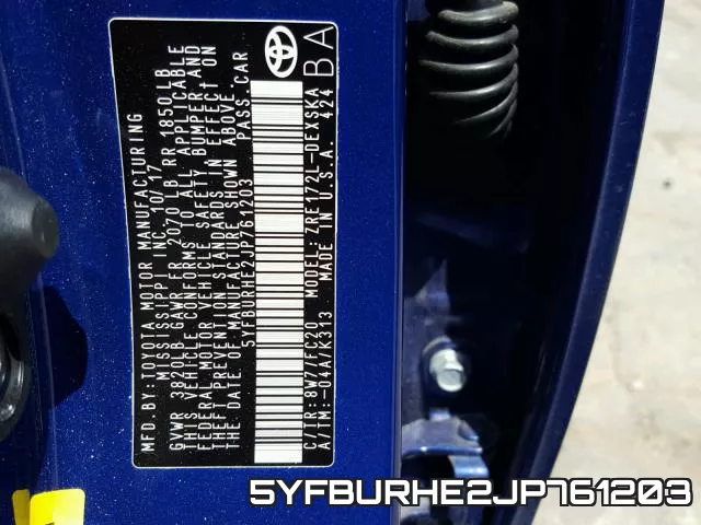 5YFBURHE2JP761203 фото 2