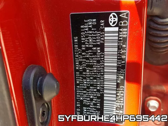 5YFBURHE4HP695442 фото 2