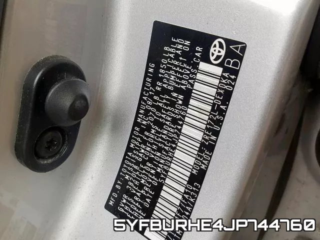 5YFBURHE4JP744760 фото 2