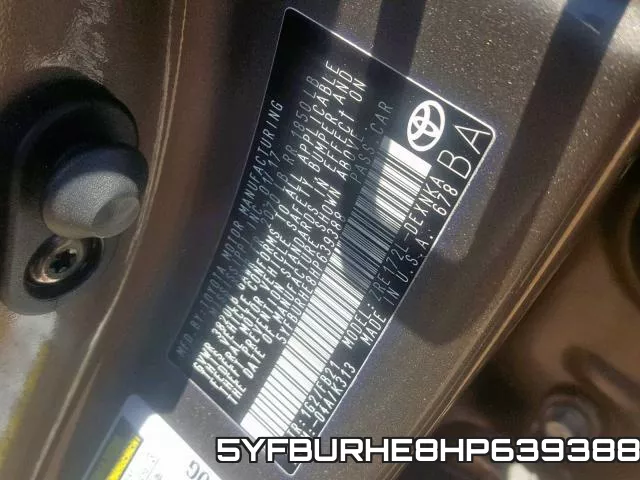 5YFBURHE8HP639388 фото 2