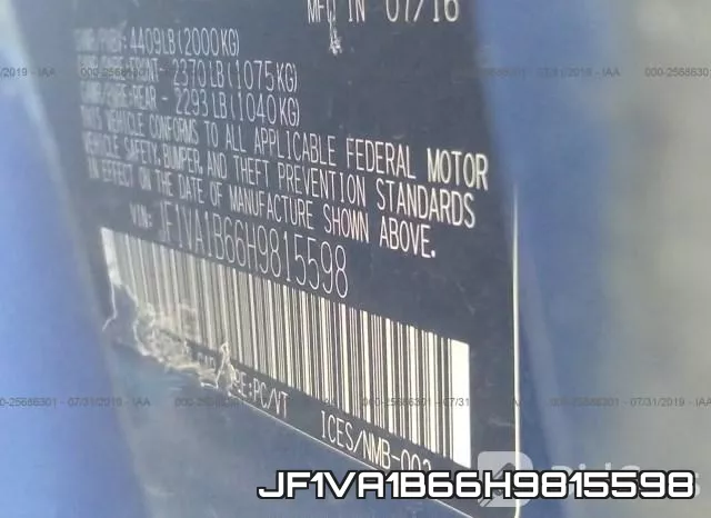 JF1VA1B66H9815598 фото 10