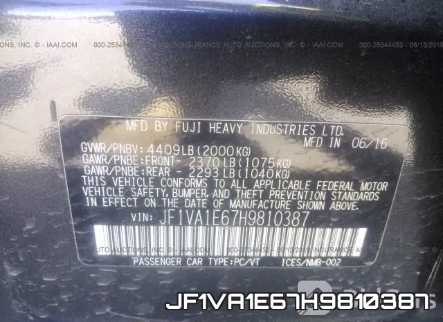 JF1VA1E67H9810387 фото 10