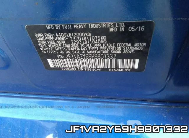 JF1VA2Y69H9807332 фото 10
