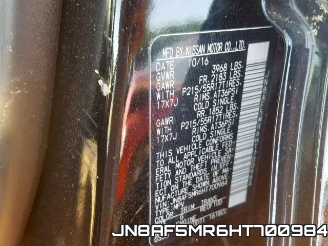 JN8AF5MR6HT700984 фото 2