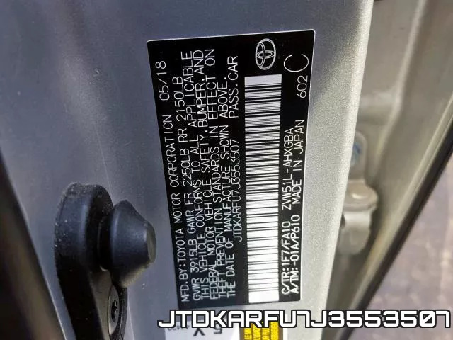 JTDKARFU7J3553507 фото 2