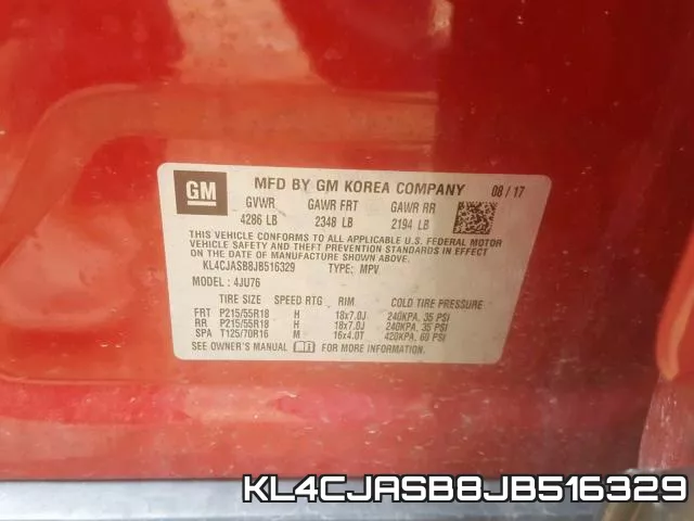 KL4CJASB8JB516329 фото 2