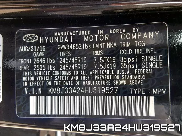 KM8J33A24HU319527 фото 2
