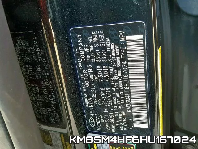 KM8SM4HF6HU167024 фото 2