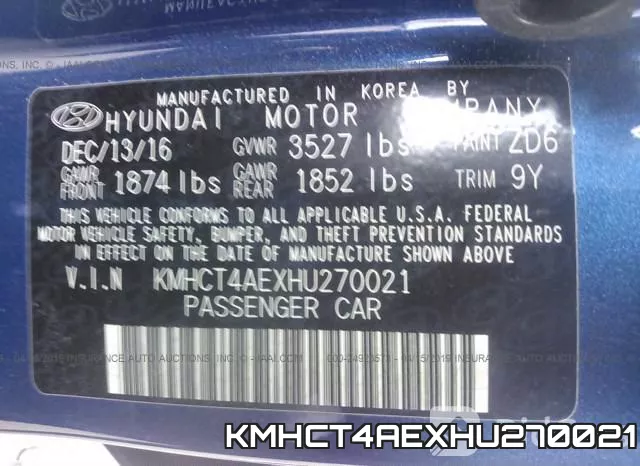 KMHCT4AEXHU270021 фото 10
