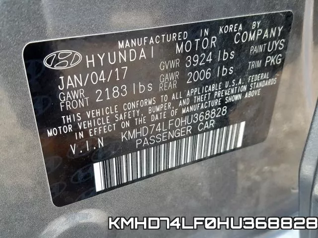 KMHD74LF0HU368828 фото 2