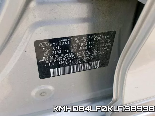 KMHD84LF0KU738938 фото 2