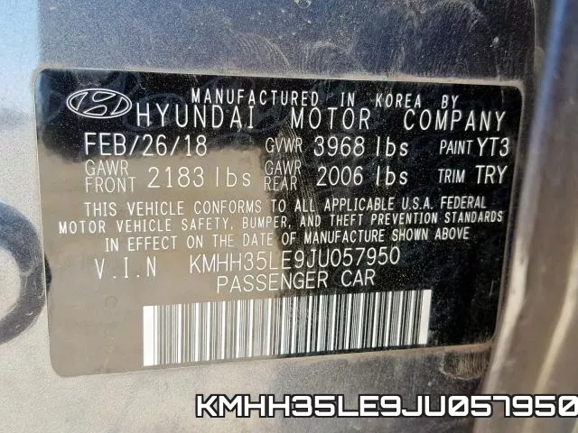 KMHH35LE9JU057950 фото 2