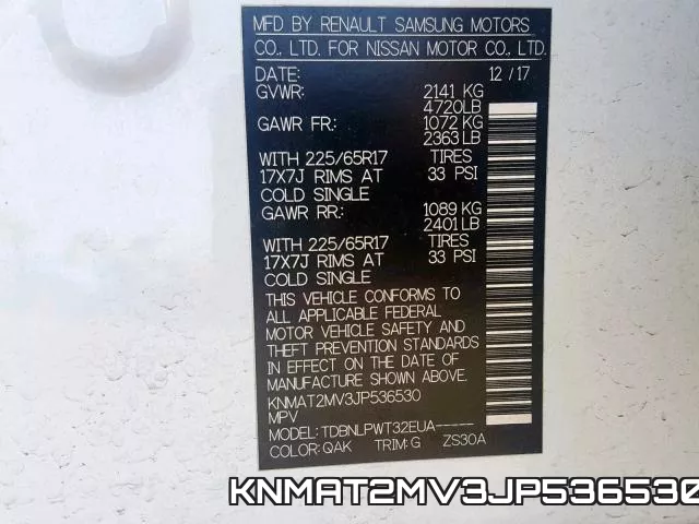KNMAT2MV3JP536530 фото 2