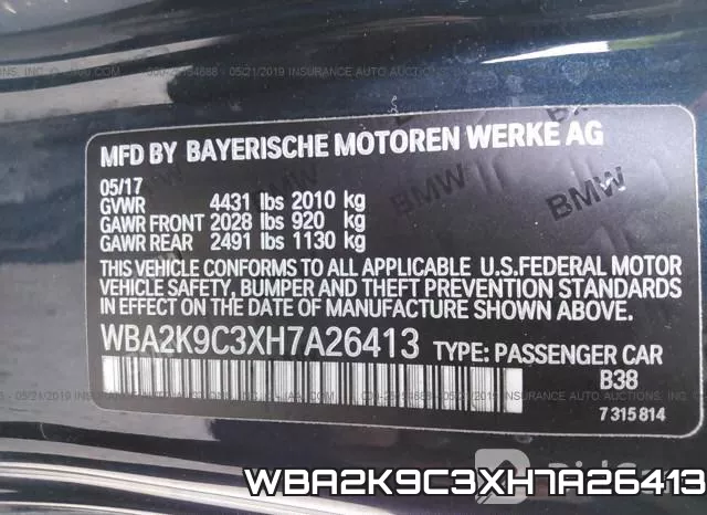 WBA2K9C3XH7A26413 фото 10