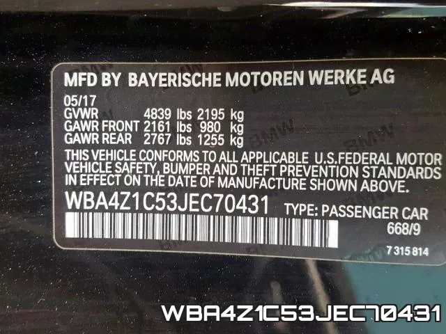 WBA4Z1C53JEC70431 фото 2