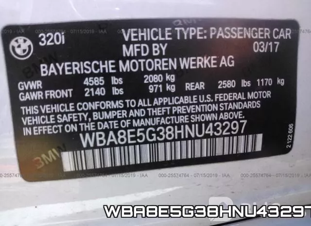 WBA8E5G38HNU43297 фото 10