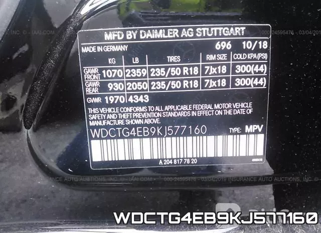 WDCTG4EB9KJ577160 фото 10