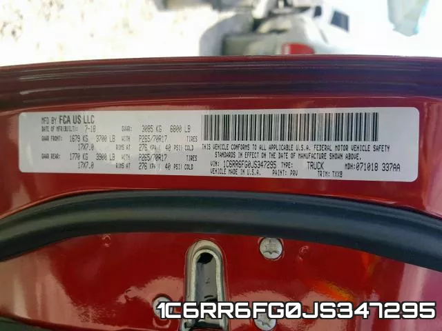 1C6RR6FG0JS347295 фото 2