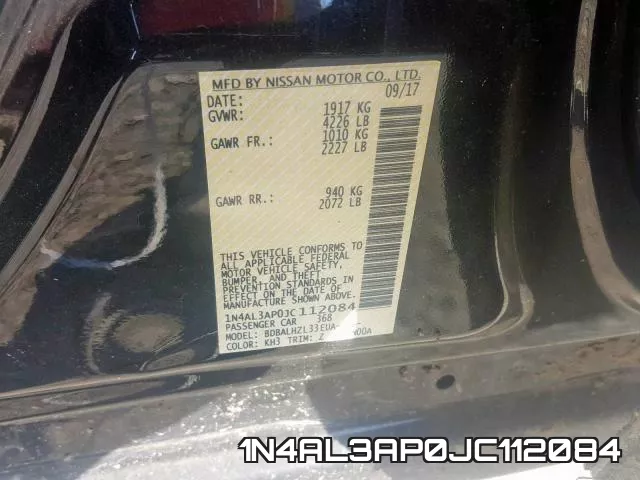 1N4AL3AP0JC112084 фото 2