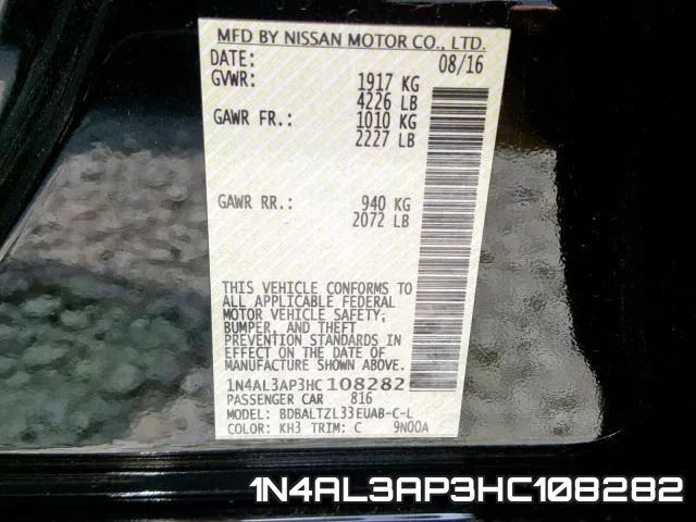 1N4AL3AP3HC108282 фото 2