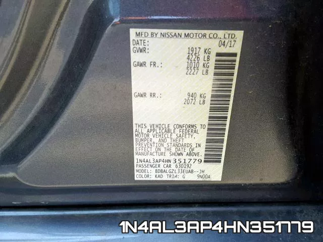 1N4AL3AP4HN351779 фото 2