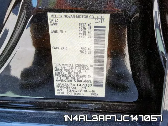 1N4AL3AP7JC147057 фото 2
