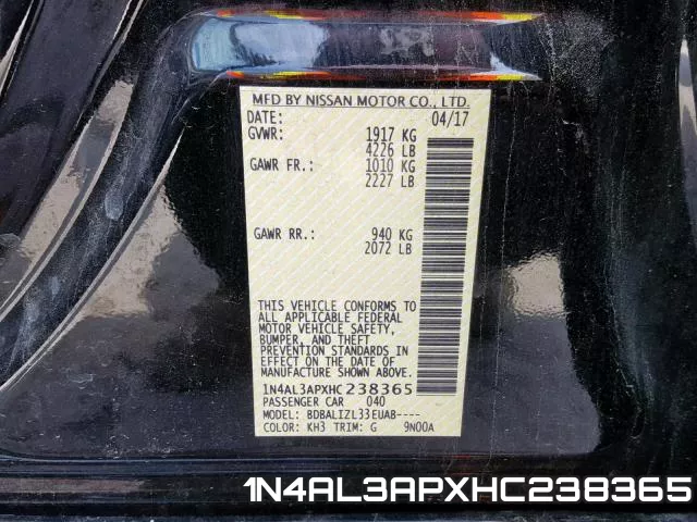 1N4AL3APXHC238365 фото 2