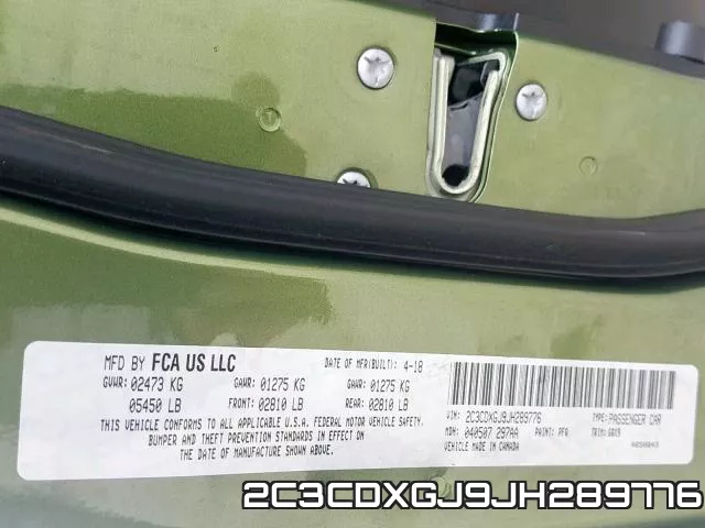 2C3CDXGJ9JH289776 фото 2